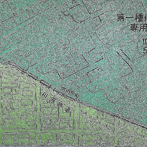 本通3丁目南東向きの整形地