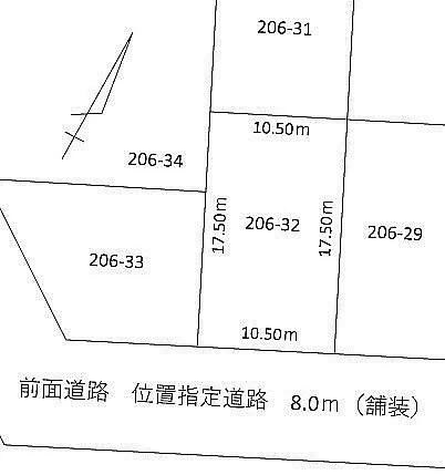 本通3丁目南東向きの整形地